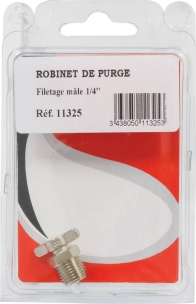 Robinet de purge mâle 1/4" - blister