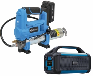 Pompe à graisse 18V 690 bar max - 2 batteries Li-ion 2Ah - 1 chargeur 1,7A - en mallette - Enceinte BT