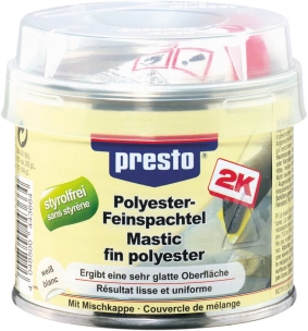 Mastic polyester fin avec tube durcisseur - lot de 6 pots de 250g