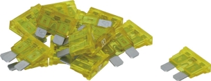 Fusible enfichable lumineux 20A jaune - lot de 25 pcs