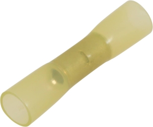 Cosse jonction bout à bout isolée thermorétractable jaune - lot de 10 pcs