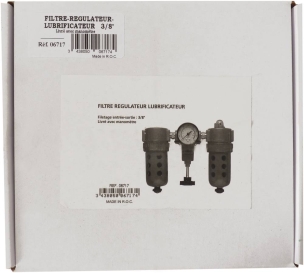 Filtre à air/régulateur/lubrificateur femelle 3/8" avec manomètre