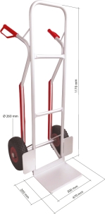 Diable 200kg aluminium roues pleines increvables