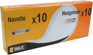 Ampoule navette 12V 5W SV8,5-8 - 10X38 - lot de 10 pcs