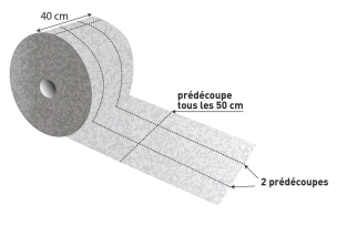 Rouleau absorbant tous liquides 400mm 25m - carton distributeur