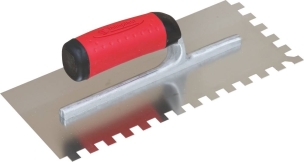 Platoir à colle inox 280x120mm dents carrées 10x10mm