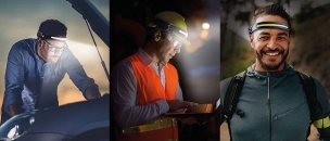 Présentoir de 30 lampes frontales LED ajustable 300 lumens