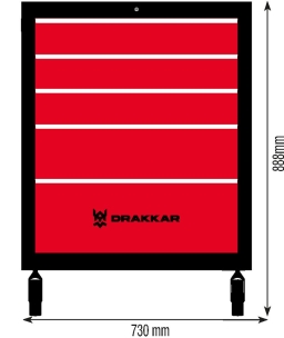 Servante 10 tiroirs avec plan de travail en bois 1141x730x888mm