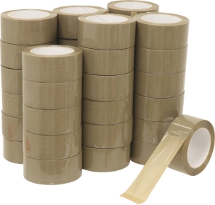 Ruban adhésif havane 48mm 100m - lot de 36 pcs