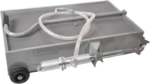 Bac de vidange acier mobile 80L avec pompe pneumatique