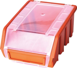 Boîte à bec orange avec couvercle 161x116x75mm