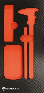 Module mousse 402x189mm carbone vide pour multimètre/pied à coulisse