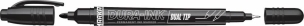 Marqueurs permanents double pointes noirs - lot de 48 pcs