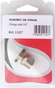 Robinet de purge mâle 3/8" - blister
