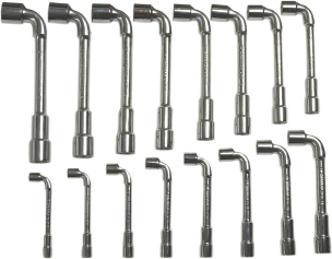 Clés à pipe débouchées 6 pans/6 pans de 8 à 24mm - boîte carton de 16 pcs