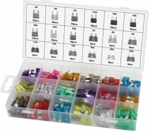 Fusible enfichable mini/standard assortiment - coffret de 252 pcs