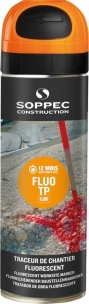 Peinture traceur de chantier 12 mois orange fluo - lot de 12 aérosols 500ml