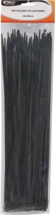 Collier nylon 4,8x380mm noir - 80 lots de 100 pcs