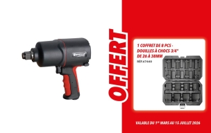 Clé à choc pneumatique 3/4" 1750/2250Nm