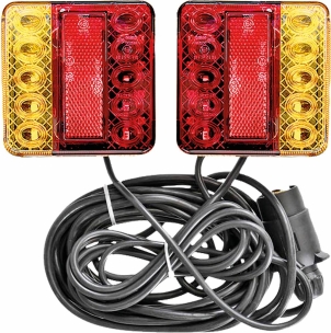 Kit de signalisation magnétique LED entre feux 2,5m rouge/orange - 7 plots - lot de 10 pcs
