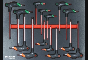 Servante d'atelier 7 tiroirs composée de 221 outils - modules métal