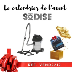 Calendrier de l'avent - Aspirateur eau et poussière 30L réf.50003 acheté - 1 présentoir de 18 tournevis + 18 embouts réf.69012 offert