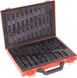 Valise métallique 170 forets métaux HSS taillés meulés de 1 à 10mm