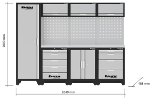Mobilier d'atelier 4 éléments inox