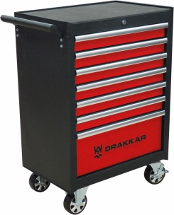 Servante d'atelier 7 tiroirs rouge/noir 680x460x1005mm