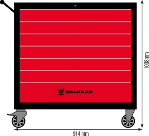 Servante XXL 7 tiroirs 914x458x1008mm