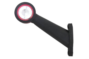 Feu de gabarit LED 12/24V côté gauche rouge/blanc déporté incliné 175mm