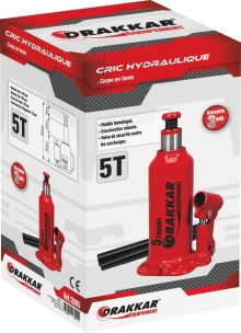 Cric bouteille hydraulique base soudée 5T