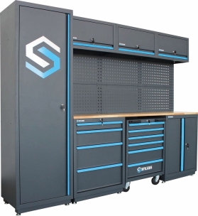 Mobilier d'atelier 4 éléments plateau bois 25mm