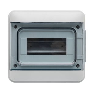 Coffret modulaire vide étanche pour 1 rangée de 8 modules 188x267x117mm