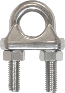 Serre-câble étrier en inox 6mm - sachet de 6 pcs