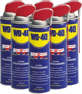 Dégrippant multifonctions avec tête 2 jets - lot de 6 aérosols 500ml