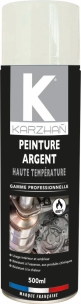 Peinture haute température 600°C argent - aérosol de 500ml