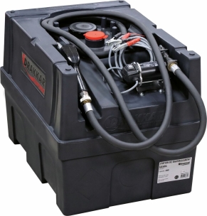 Cuve de ravitaillement gasoil PE 200L avec kit pompe à gasoil 12V 45 l/min et pistolet automatique