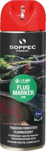 Peinture de marquage forestier 12 à 24 mois rouge fluo - lot de 12 aérosols 500ml