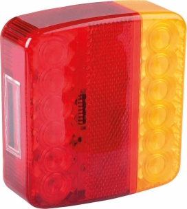 Feu arrière carré LED droit 12V droit 5 fonctions pour réf.16146