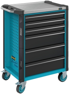 Servante d'atelier 6 tiroirs bleu/noir 786x518x1020mm