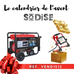 Calendrier de l'avent - Groupe électrogène AVR monophasé essence 5500W réf.11020 acheté - 1 projecteur de chantier LED réf.82445 offert