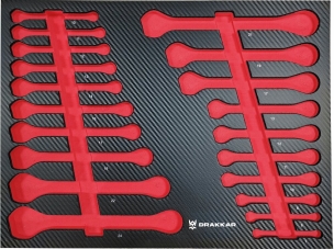 Module mousse vide - finition carbone pour clés mixtes