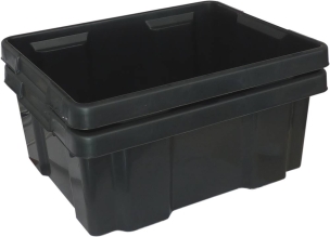 Bac de rangement renforcé gris 20L 433X342X172mm