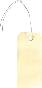 Etiquette américaine papier 100x51mm avec lacet métallique - lot de 1000 pcs