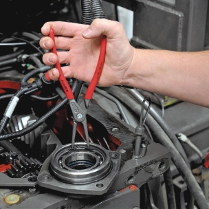 Pince droite 225mm pour circlips intérieur 40/100mm - carte