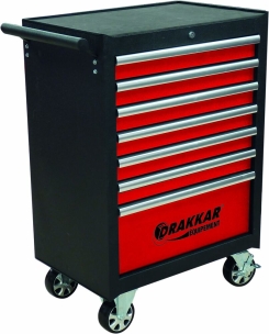 Servante d'atelier 7 tiroirs composée de 176 outils - modules finition carbone