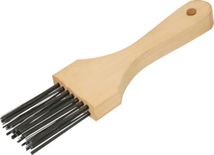 Brosse métallique pinceau fil acier 55x185mm - lot de 12 pcs