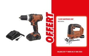 Perceuse visseuse 20V 35Nm 1 batterie 2Ah Li-ion - mallette