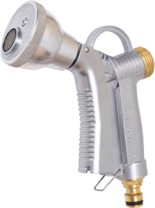 Pistolet d'arrosage métallique avec pomme